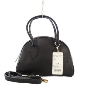 ハンドバッグ ショルダーバック 2WAY レザー 黒 /KH