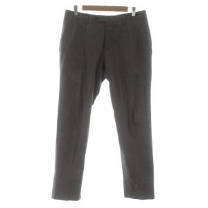 STRETCH シアサッカー スラックス テーパードパンツ ジップフライ 48 チャコールグレー COFB01