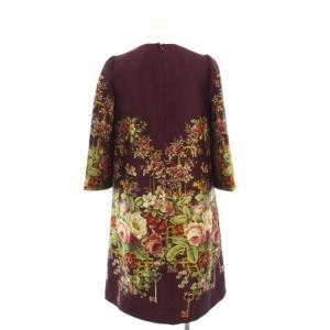 DOLCE&GABBANA ワンピース 花柄 36 ボルドー