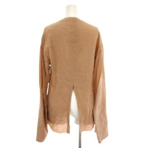 Acne Studios ベルスリーブブラウス シャツ 長袖 リボン カットオフ 32 ピンクベージュ AC0196 /YT