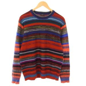 22AW ニット セーター ボーダー柄 モヘヤ混 長袖 M マルチカラー 222411 /TK