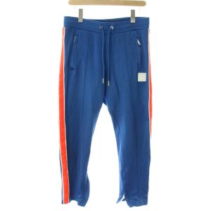 パンツ S 青 サイドライン 長ズボン 裾スリット /NS