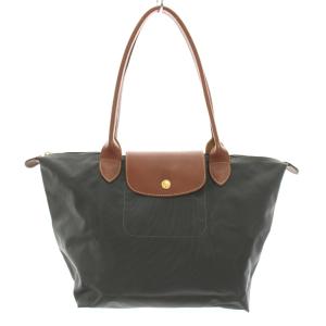 ル・プリアージュ トートバッグ ハンドバッグ ナイロン チャコールグレー 茶 ブラウン /YT D