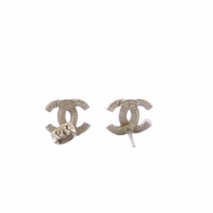 CHANEL P19V ココマークピアス ストーン シルバーカラー