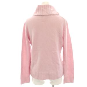 BURBERRY BLUE LABEL ニット セーター ウール 38 ピンク タートルネック 長袖 ボタン付きネック /HN