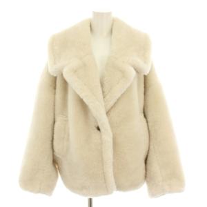 24AW スノーボアビッグカラーコート ホワイト 24020240104030
