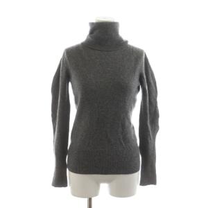 ニット セーター 長袖 タートルネック カシミヤ混 S グレー /RR
