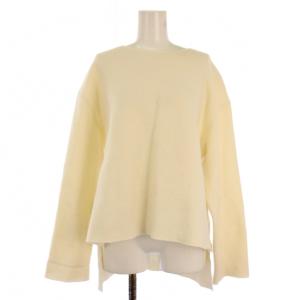 23AW 圧縮フロントショートプルオーバ ニット セーター 長袖 ウール F 白 YR31-23131AW