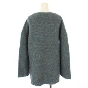 Theory CASHMERE KARENIA MOULINE ニット セーター カシミヤ Vネック 長袖 S 青 01-1301720-850-902