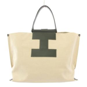 SORBETTO ハンドバッグ ライトベージュ グリーン