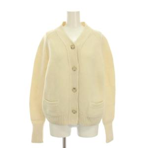 21AW AQUAラグランVネックカーディガン ニット 長袖 白 21080900704030 /YM