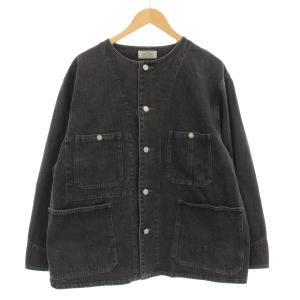 25AW 11.5oz デニムカバーオール ジャケット ノーカラー 38 黒 ブラック 25011462602030