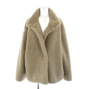 ショートスタンドネックファーブルゾン ジャケット アウター 1 ベージュ BG244716NN /AN65