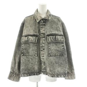 20SS デニムジャケット ジージャン Gジャン USED加工 F グレー /AN47