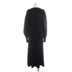 Adam et Rope' 21AW ワンピース F 黒 ブラック リブニット ロング 長袖 /AP