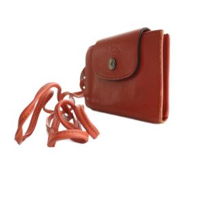 Longchamp ルプリアージュ カードケース 小銭入れ オレンジ /SS OS