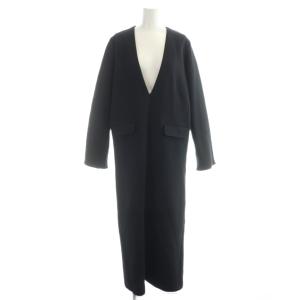 23SS ダンボールフカVネックワンピース F 黒 ブラック 長袖 GAE-03040-A /AP