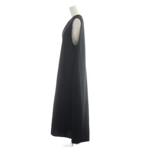 SALON 23AW ワンピース ロング ノースリーブ Vネック F 黒 SHE-33830-B /AP