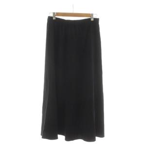 タグ付き フレアスカート ロング イージー ウエストゴム 3 黒 ブラック /RR