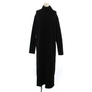 22AW ヤクウールニットワンピース ロング 長袖 ハイネック M 黒 12-2405011 /BM