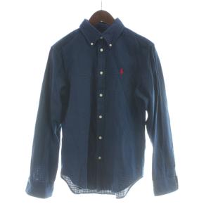 シャツ M 紺 ネイビー 長袖 ボタンダウンカラー /AP