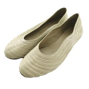 ぐるぐるステッチシューズ スリッポン フラット 24cm グレー /SS OS