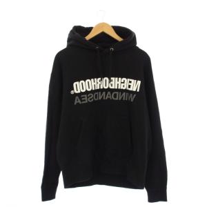 ネイバーフッド NEIGHBORHOOD プルオーバーパーカー スウェット 長袖 ロゴ M 黒 211ELWSN-CSM01S