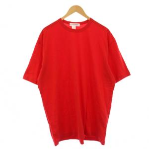 コットンジャージクルーネックS/Sロゴカットソー Tシャツ 半袖 L 赤 FK-T015 /BM