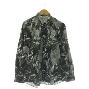 3A006-0223-16 Printed cotton oversized shirt シャツ 長袖