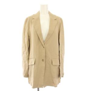 テーラードジャケット アウター シングル ワンカラー 麻 リネン混 2 タグ付き ベージュ /BB