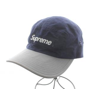 21FW Waxed Cotton Camp Cap グレー ネイビー