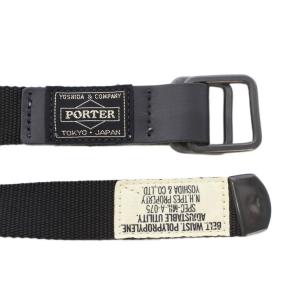新品同様 PORTER 吉田カバンN.HOOLYWOOD ミリタリーベルト 吉田カバン N.HOOLYWOOD ミリタリー ベルト ワンカラー ロゴ 黒