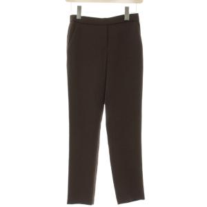 CLASSIC CREPE TREECA PULL ON J パンツ XX0 ブラウン 無地 プルオンタイプ