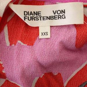 DIANE von FURSTENBERG 花柄 ラップワンピース 半袖 ミニ XXS ピンク 赤 DW2R002 /G