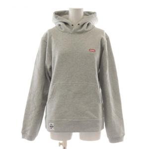 プルオーバーパーカー フーディー M グレー 無地 長袖 カンガルーポケット /AU