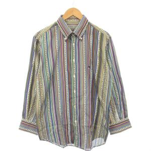 ペイズリー柄シャツ 長袖 ストライプ 43 マルチカラー 122-13105-5483 /KH