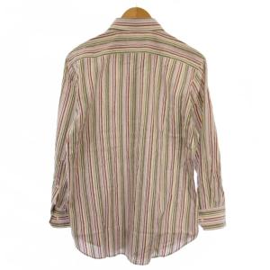 シャツ 長袖 ボタンダウン ストライプ柄 ロゴ刺繍 43 マルチカラー /BM
