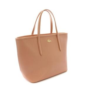 LACOSTE トートバッグ ハンドバッグ レザー ピンク ゴールド /YT