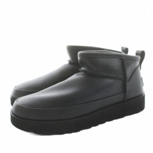 クラシック ウルトラ ミニ ムートンブーツ レザー US8 ブラック 1121618