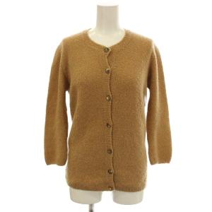 DEPOSE カシミヤ混 ニット ボア カーディガン 長袖 L ベージュ 2834-0820 /G