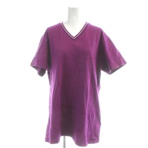 Tシャツ 紫 パープル Vネック 半袖 /AP