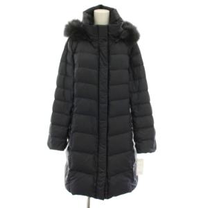 シレータフタロングダウンコート アウター フード ラクーンファー タグ付き 44 紺 ネイビー CMWWKW0502