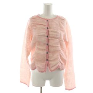 カーディガン 長袖 モヘヤ混 F ピンク /RR