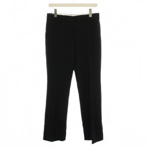 パンツ スラックス ウール 40 黒 ブラック /YM