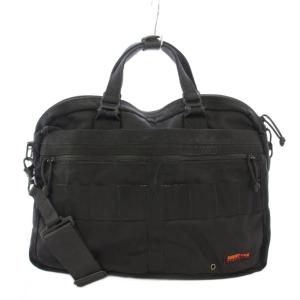 2WAY ブリーフケース 書類カバン ハンドバッグ ショルダーバッグ ナイロン ロゴ 黒 ブラック /BB