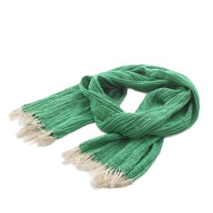 ストール フリンジ 緑 グリーン /AN31