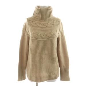 ニット セーター タートルネック 長袖 カシミヤ混 アンゴラ混 M ベージュ /RR