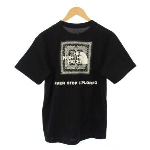ショートスリーブバンダナスクエアロゴティー Tシャツ 半袖 クルーネック ストレッチ プリント バイカラー
