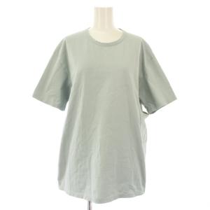 Tシャツ カットソー 半袖 クルーネック 切替 M 水色 ライトブルー /BB
