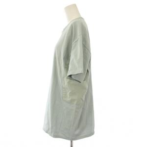 REMILLA Tシャツ カットソー 半袖 クルーネック 切替 M 水色 ライトブルー /BB